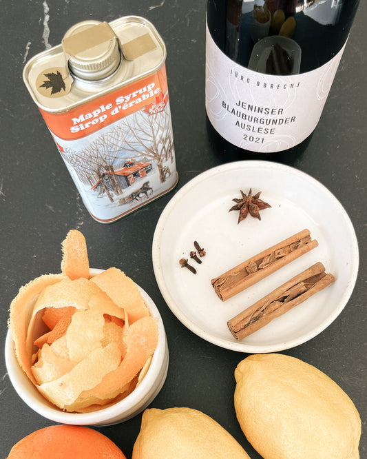 maple glühwein (mulled wine)
