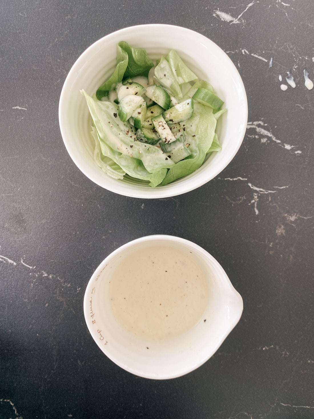 salad with maple syrup dressing