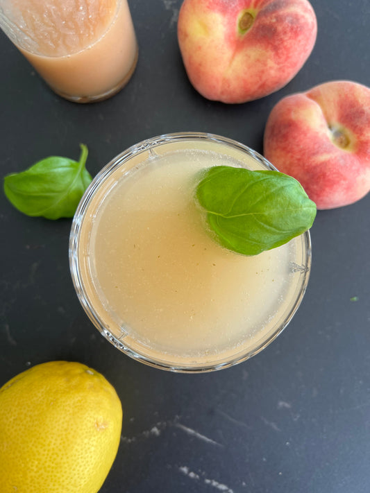 maple peach basil lemonade