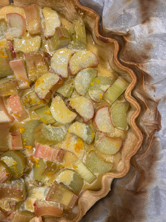 maple rhubarb tart